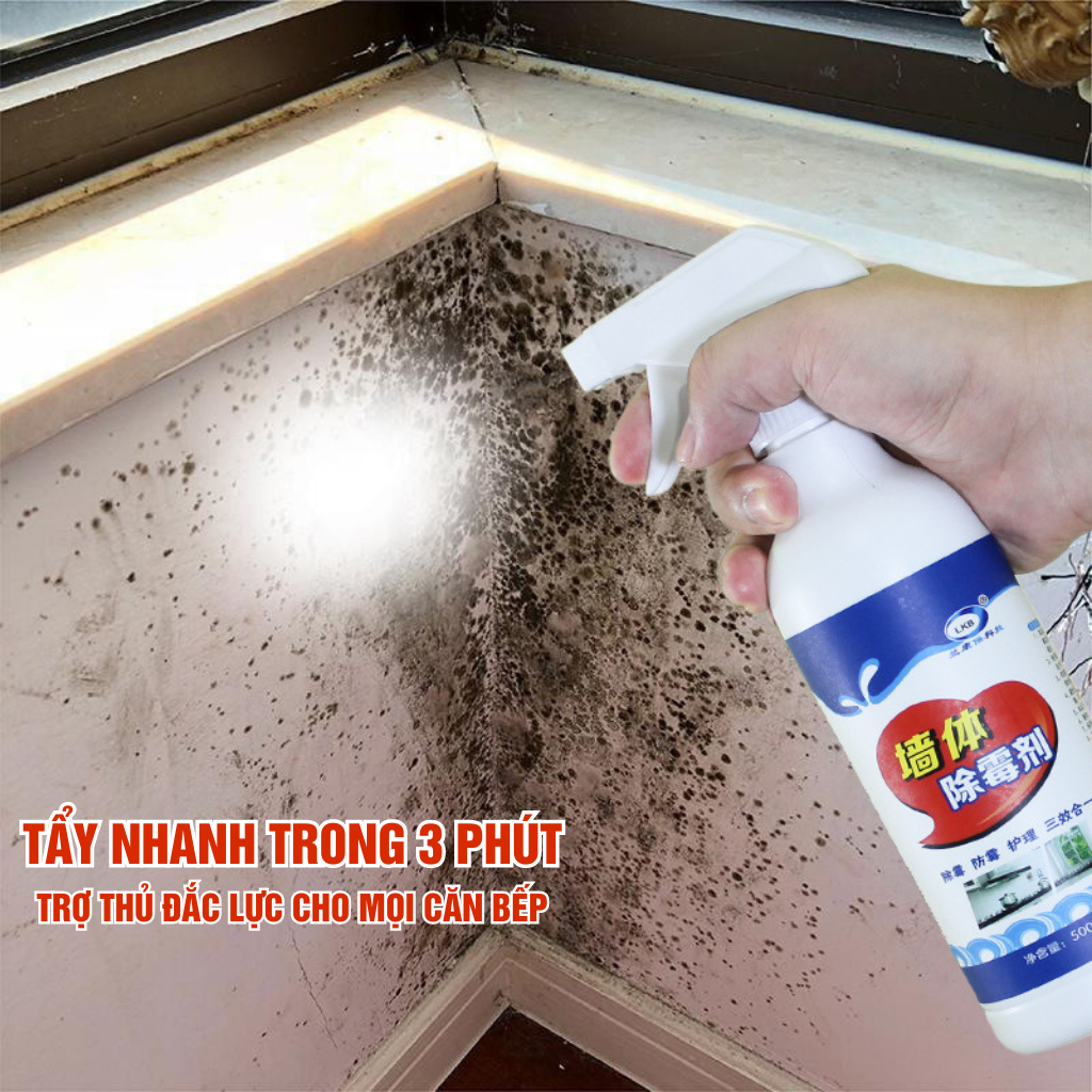 Chai Xịt Tẩy Nấm Mốc Nhà Cửa 500Ml Làm Sạch Nhanh