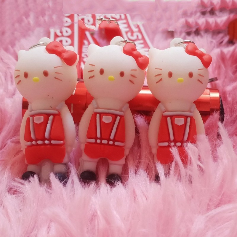 Móc Khoá Hình Mèo Cao Dâu Tây Phong Cách