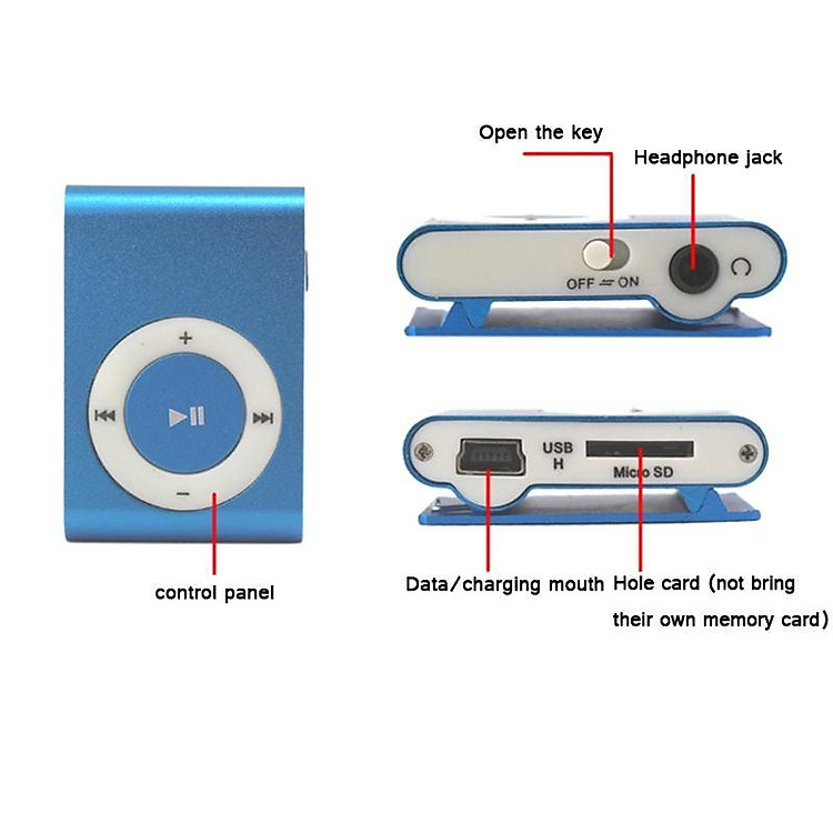 Máy Nghe Nhạc Mp3 Không Màn Hình Vỏ Nhôm Full Phụ Kiện