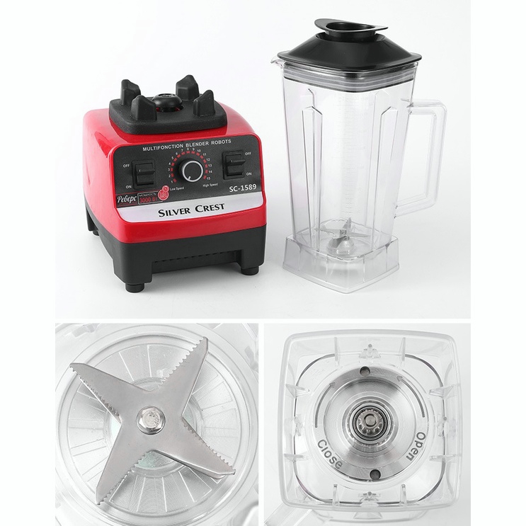 Máy Xay Sinh Tố Công Nghiệp Silver Crest 4500W 2 Cối Xay Máy Xay Sinh Tố Công Nghiệp Silver Crest 4500W 2 Cối Xay