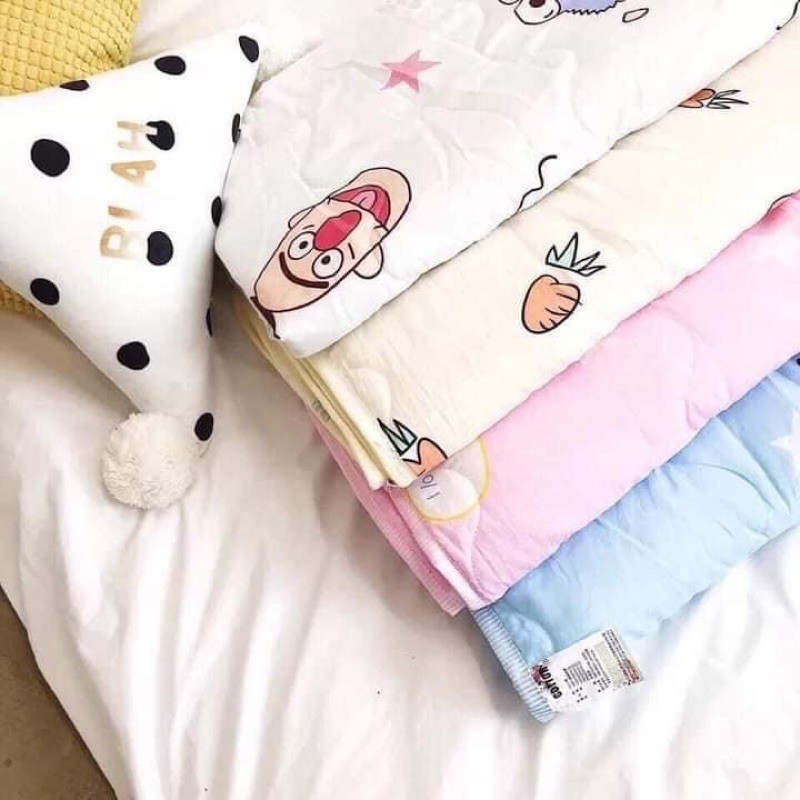 Chăn Cotton đũi Cho Bé Mùa Hè Thu Siêu Mát Họa Tiết Dễ Thương Chăn Cotton đũi Cho Bé Mùa Hè Thu Siêu Mát Họa Tiết Dễ Thương