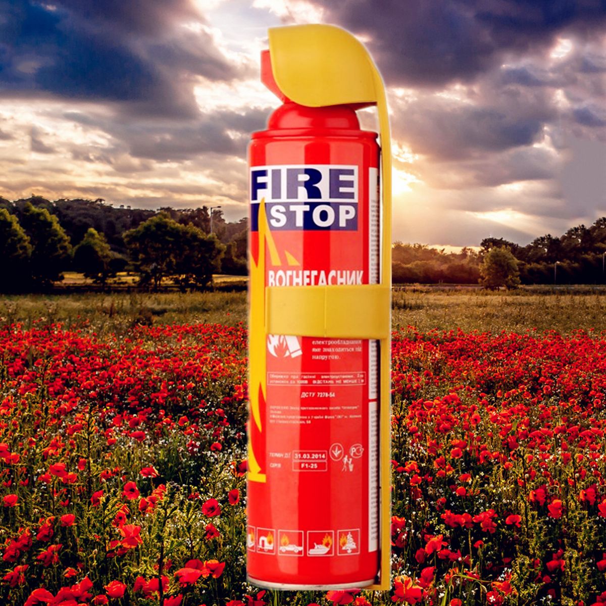 Bình Chữa Cháy Mini Cho Xe Hơi Firestop Bọt Foam 1000Ml