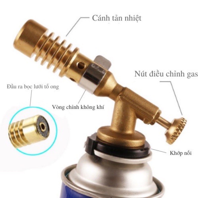 Đèn Khò Ga 1300 Độ Bằng Đồng Nguyên Khối Độ Bền Cao Khò Có Vòng Điều Chỉnh Oxy Đèn Khò Ga 1300 Độ Bằng Đồng Nguyên Khối Độ Bền Cao Khò Có Vòng Điều Chỉnh Oxy