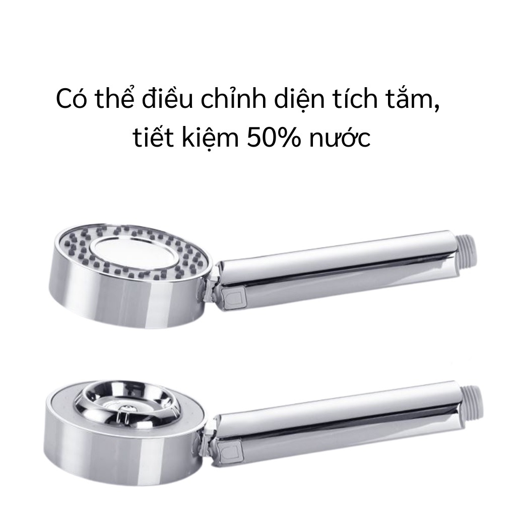 Đầu Vòi Hoa Sen Tăng Áp 2 Mặt 3 Chế Độ Nước, Có Khoang Đựng Sữa Tắm Đầu Vòi Hoa Sen Tăng Áp 2 Mặt 3 Chế Độ Nước, Có Khoang Đựng Sữa Tắm