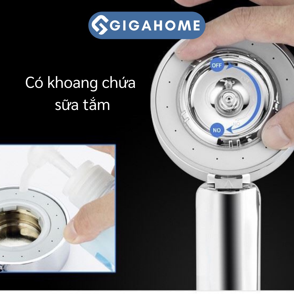 Đầu Vòi Hoa Sen Tăng Áp 2 Mặt 3 Chế Độ Nước, Có Khoang Đựng Sữa Tắm Đầu Vòi Hoa Sen Tăng Áp 2 Mặt 3 Chế Độ Nước, Có Khoang Đựng Sữa Tắm