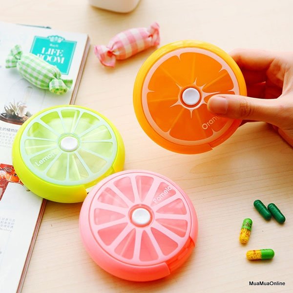 Hộp Chia Thuốc 7 Ngày Hình Quả Cam Hộp Chia Thuốc 7 Ngày Hình Quả Cam