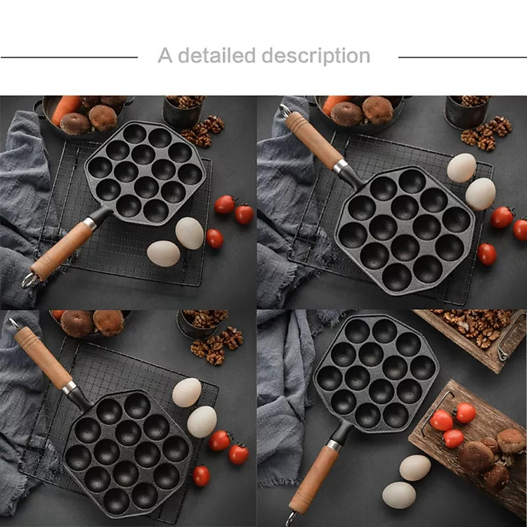 Chảo Làm Bánh Takoyaki Pearl Metal Nhật Bản 14 Lỗ Chảo Làm Bánh Takoyaki Pearl Metal Nhật Bản 14 Lỗ