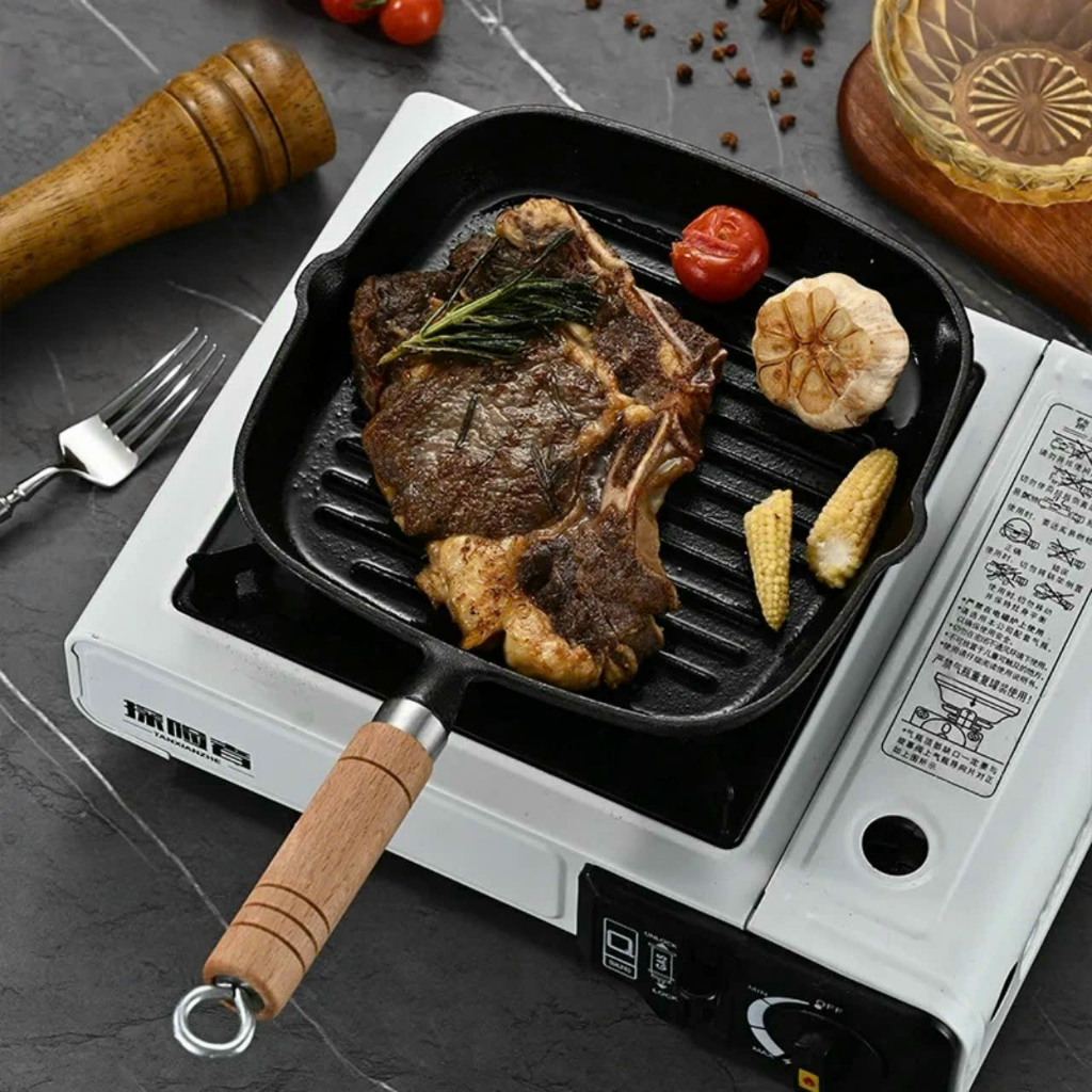 Chảo Nướng Chống Dính Bbq Bò Bít Tết Gang Đúc Nguyên Khối Chảo Nướng Chống Dính Bbq Bò Bít Tết Gang Đúc Nguyên Khối