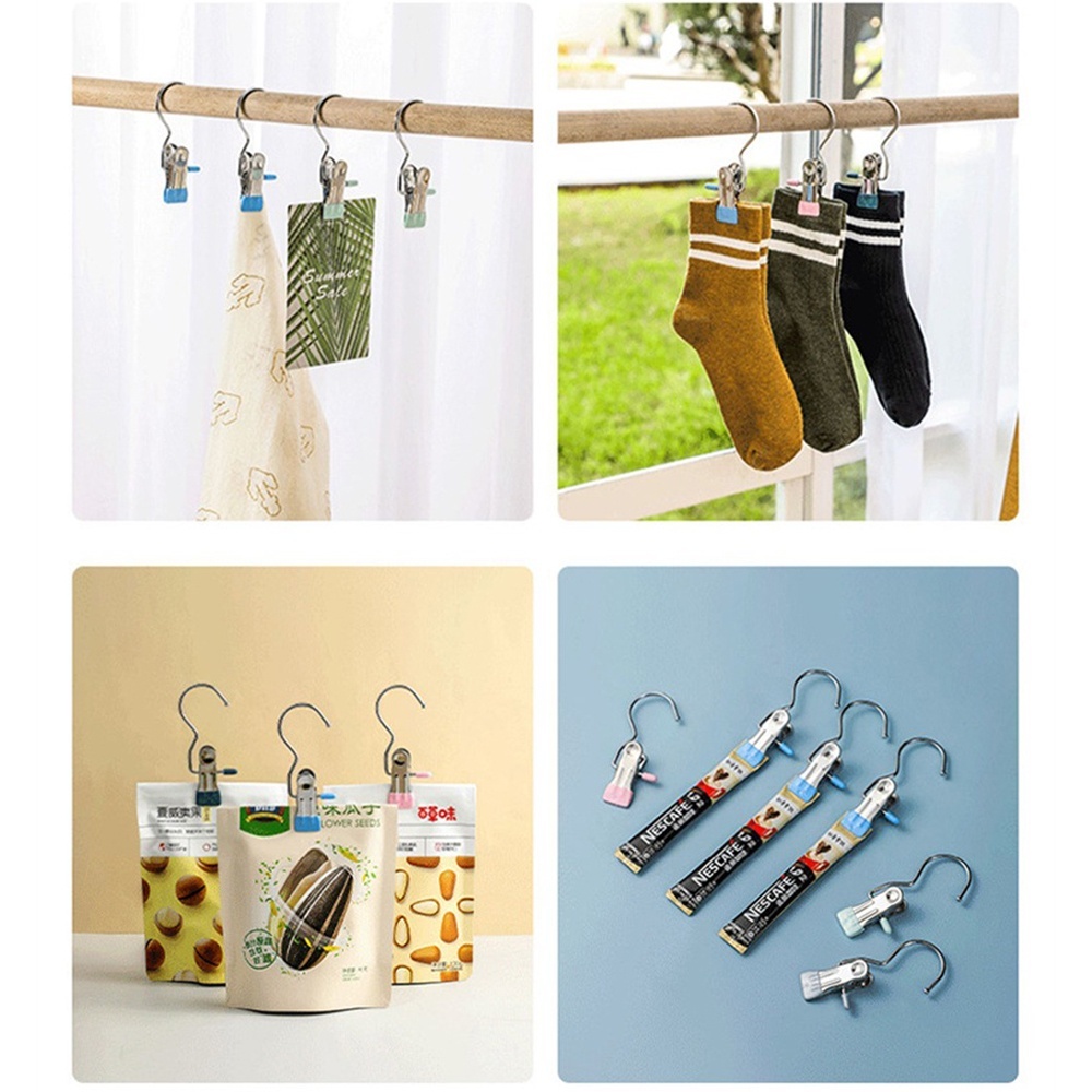 Set 10 Móc Kẹp Treo Tất Quần Áo Phơi Đa Năng, Tiện Dụng Chống Trượt Tiết Kiệm Không Gian Set 10 Móc Kẹp Treo Tất Quần Áo Phơi Đa Năng, Tiện Dụng Chống Trượt Tiết Kiệm Không Gian