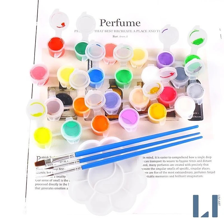 Bộ 6 Màu Vẽ Acrylic 3Ml Mini Vẽ Áo, Tô Tượng Thạch Cao, Vẽ 3D, Giày, Thủy Tinh, Gỗ Bộ 6 Màu Vẽ Acrylic 3Ml Mini Vẽ Áo, Tô Tượng Thạch Cao, Vẽ 3D, Giày, Thủy Tinh, Gỗ