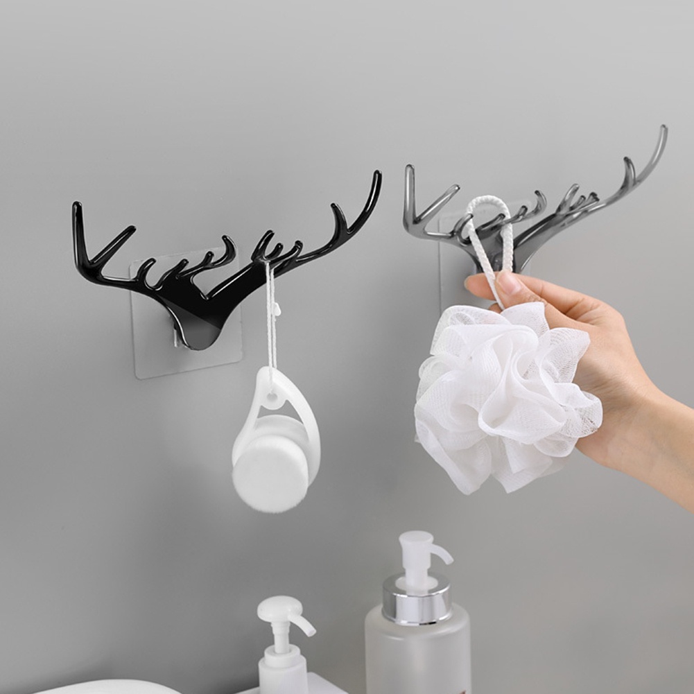 Móc Treo Đồ Vật Dán Tường Sừng Hươu (Dài 18Cm)