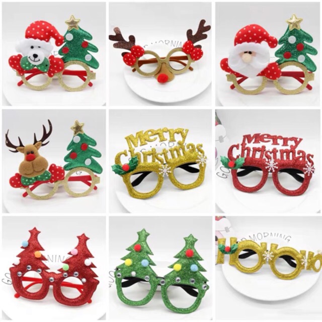 Mắt Kính Người Tuyết, Ông Già Noel, Tuần Lộc Dễ Thương Mắt Kính Người Tuyết, Ông Già Noel, Tuần Lộc Dễ Thương