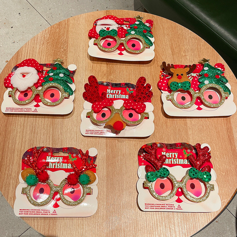 Mắt Kính Người Tuyết, Ông Già Noel, Tuần Lộc Dễ Thương Mắt Kính Người Tuyết, Ông Già Noel, Tuần Lộc Dễ Thương