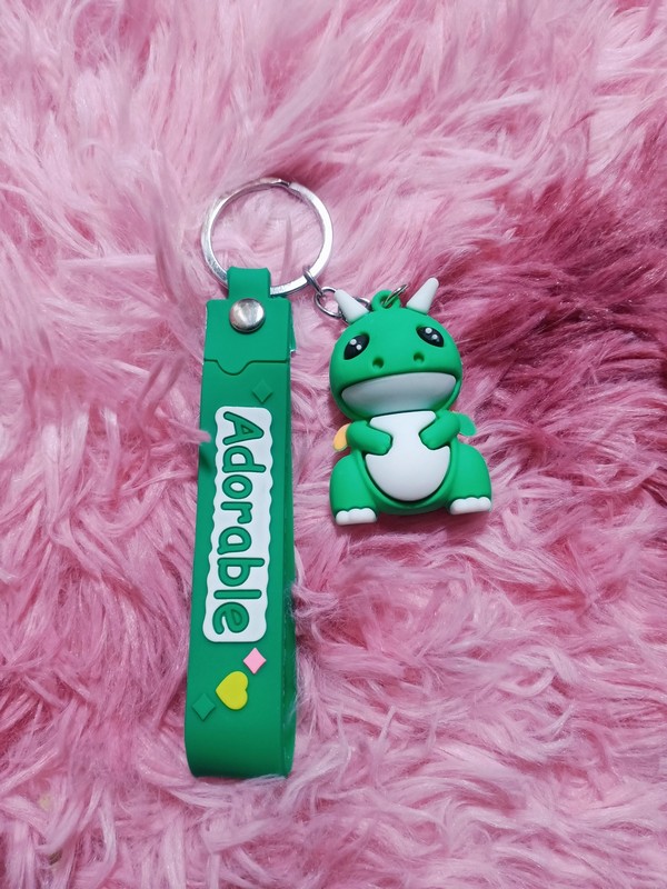 Móc Khoá Hình Bé Khủng Long Có Sừng Nhiều Màu Sắc