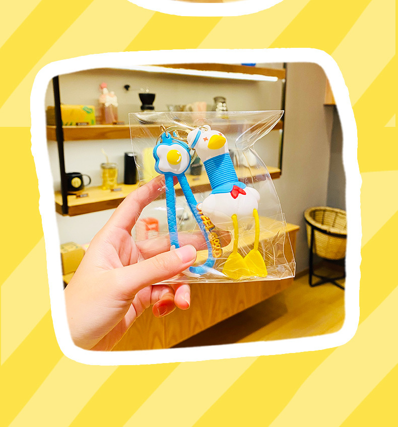 Móc Khoá Vịt Có Thể Kéo Dài Đầu Tạo Kiểu Hài Hước