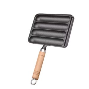 Chảo Gang Nướng Hot Dog , Xúc XÍch Chất Liệu Gang Đúc Nguyên Khối Chống Dính