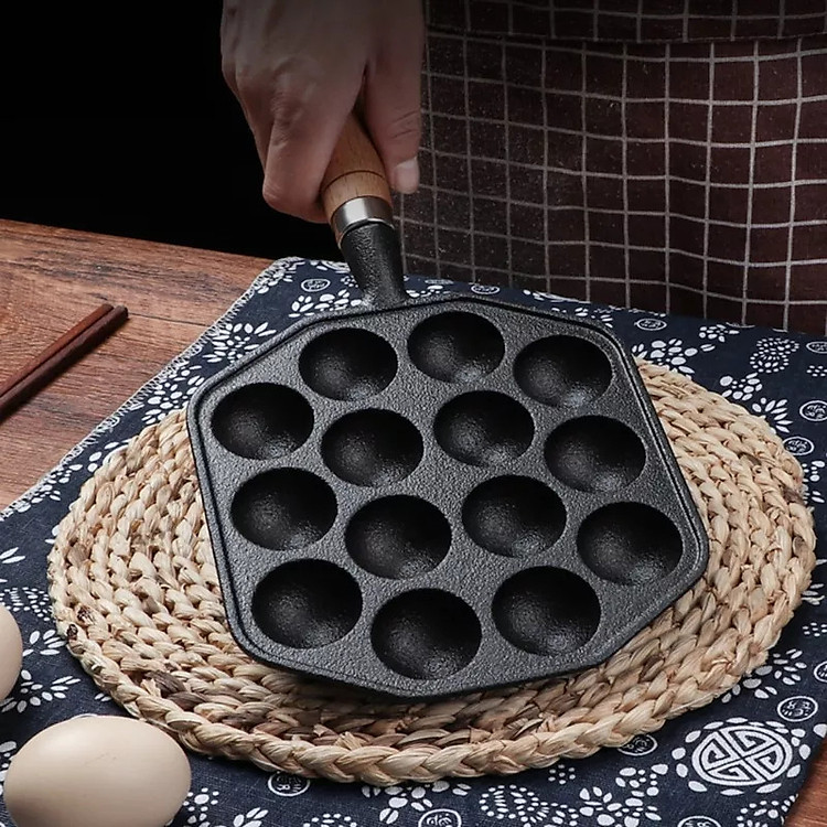 Chảo Làm Bánh Takoyaki Pearl Metal Nhật Bản 14 Lỗ Chảo Làm Bánh Takoyaki Pearl Metal Nhật Bản 14 Lỗ