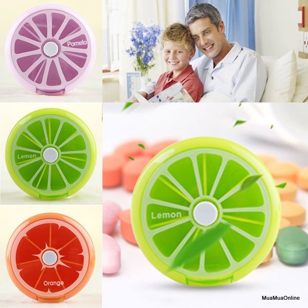 Hộp Chia Thuốc 7 Ngày Hình Quả Cam Hộp Chia Thuốc 7 Ngày Hình Quả Cam