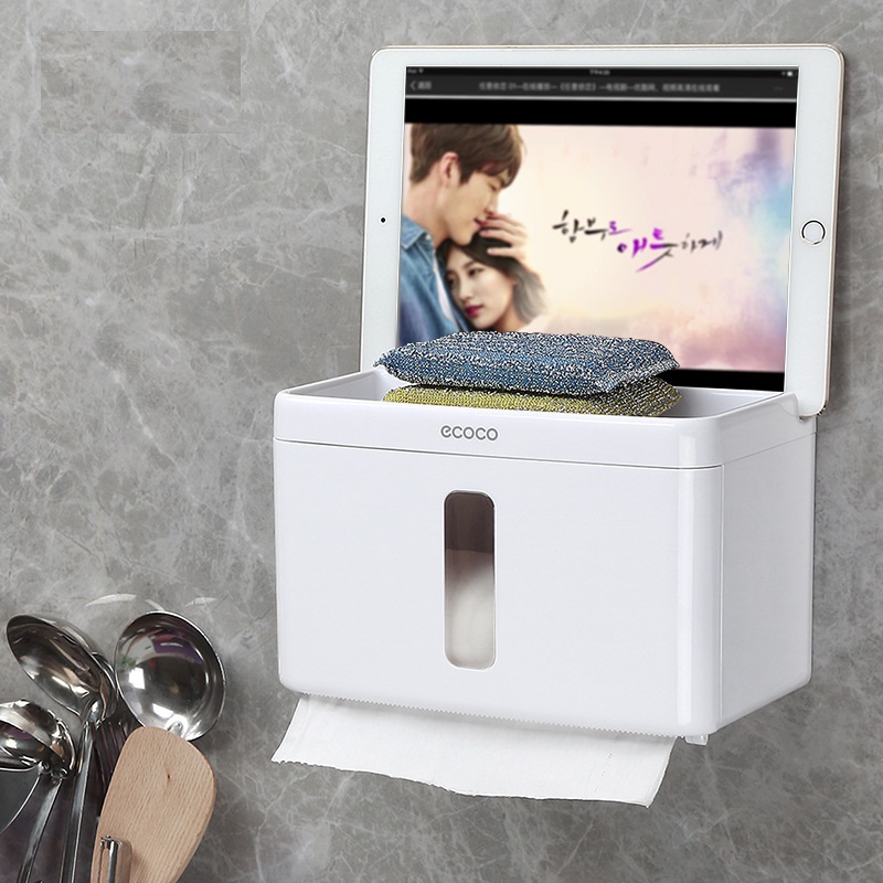 Hộp Đựng Giấy Vệ Sinh Có Kệ Đựng Điện Thoại Ecoco Hộp Đựng Giấy Vệ Sinh Có Kệ Đựng Điện Thoại Ecoco