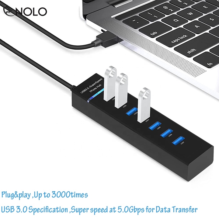 Hub Usb 7 Port - 3.0 Có Công Tắc Tiện Dụng