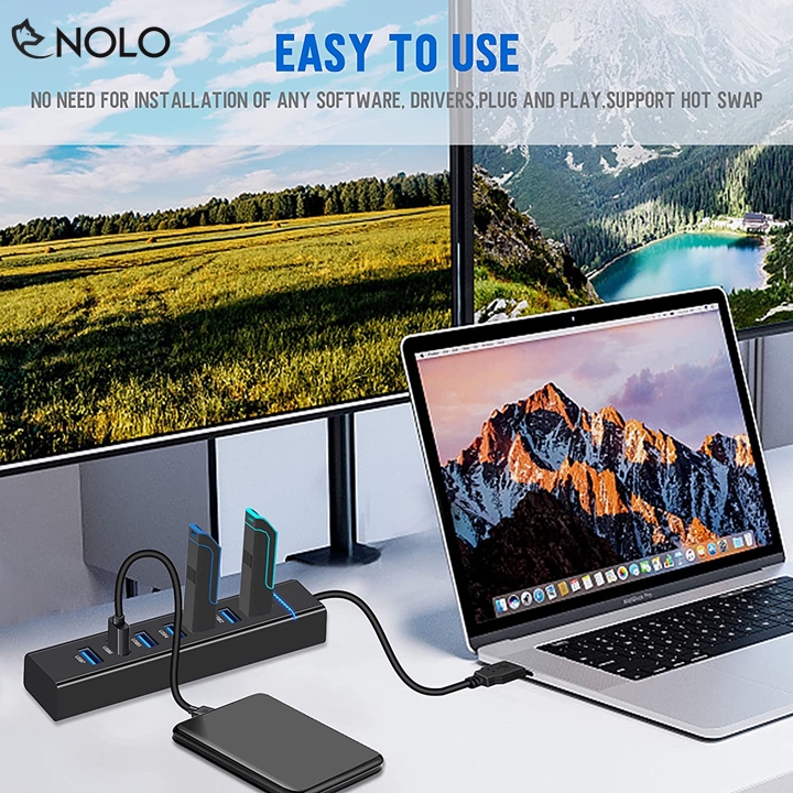 Hub Usb 7 Port - 3.0 Có Công Tắc Tiện Dụng