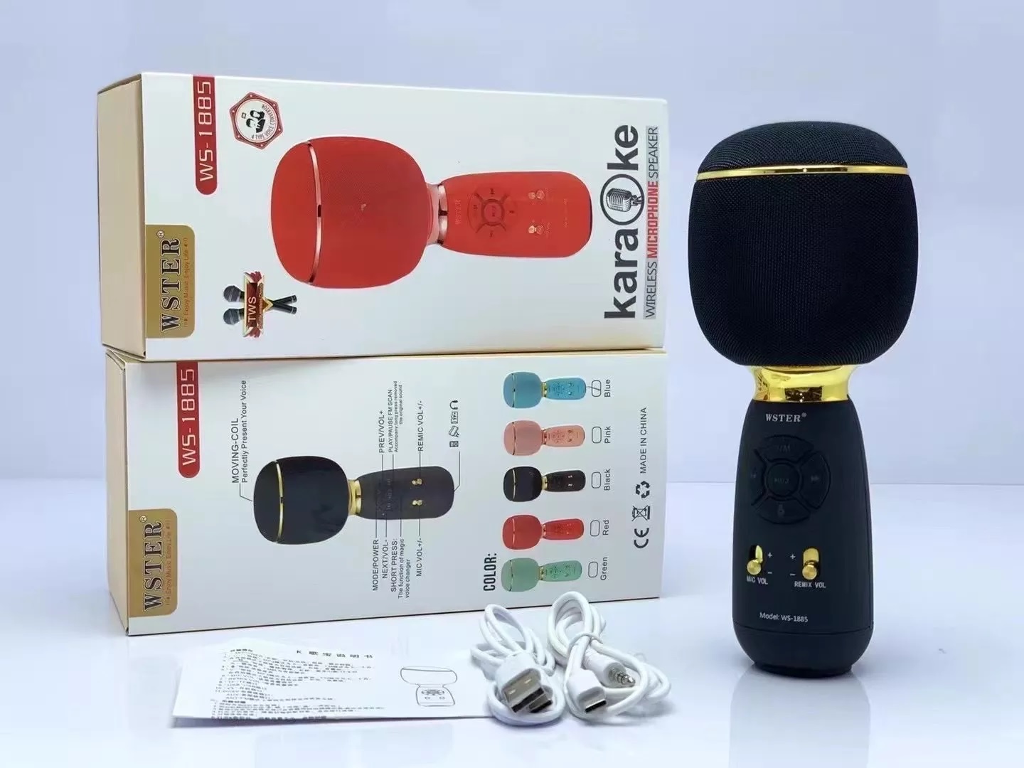 Micro Karaoke Bluetooth 3In1 Wster Ws-1885 Âm Thanh Cực Hay