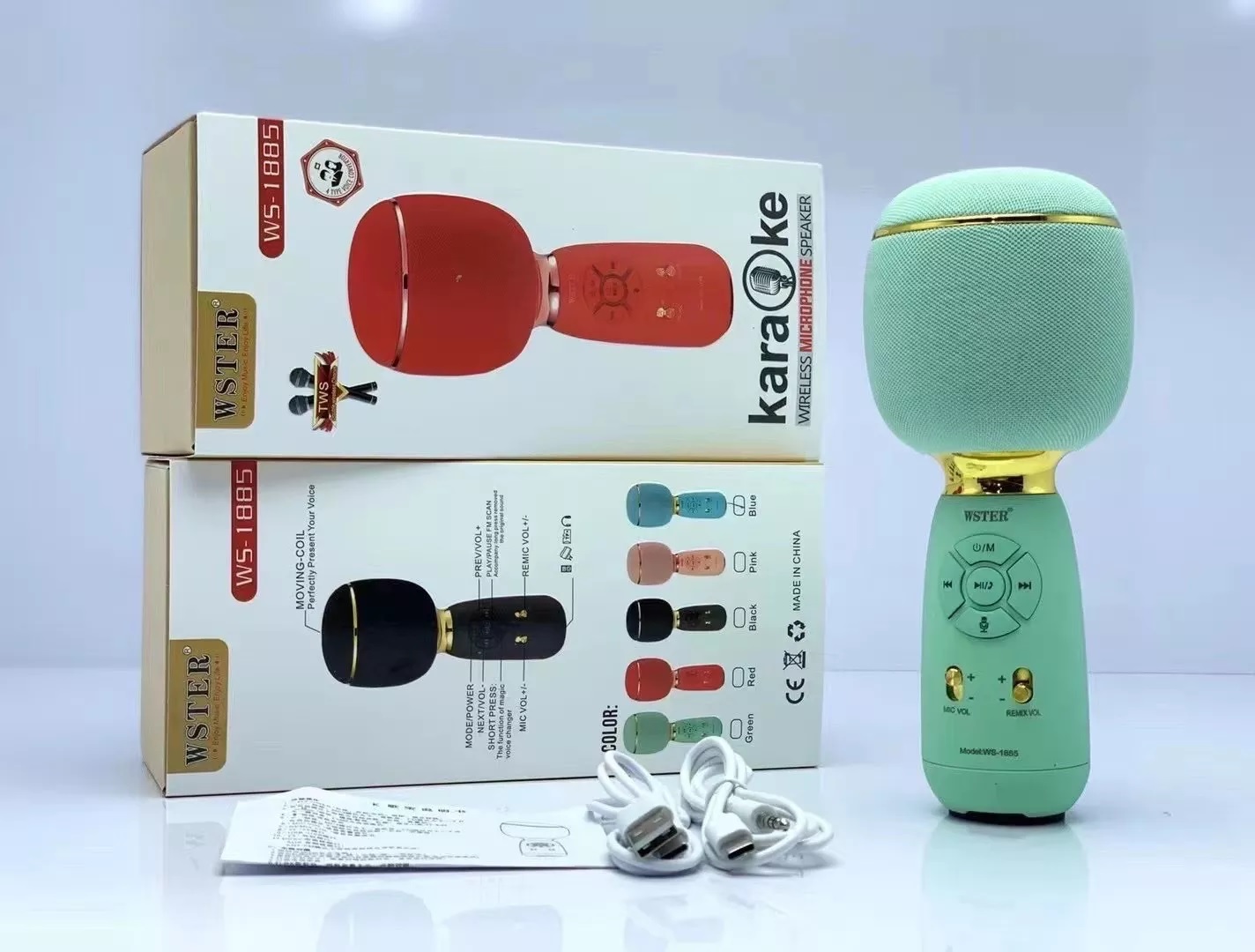 Micro Karaoke Bluetooth 3In1 Wster Ws-1885 Âm Thanh Cực Hay
