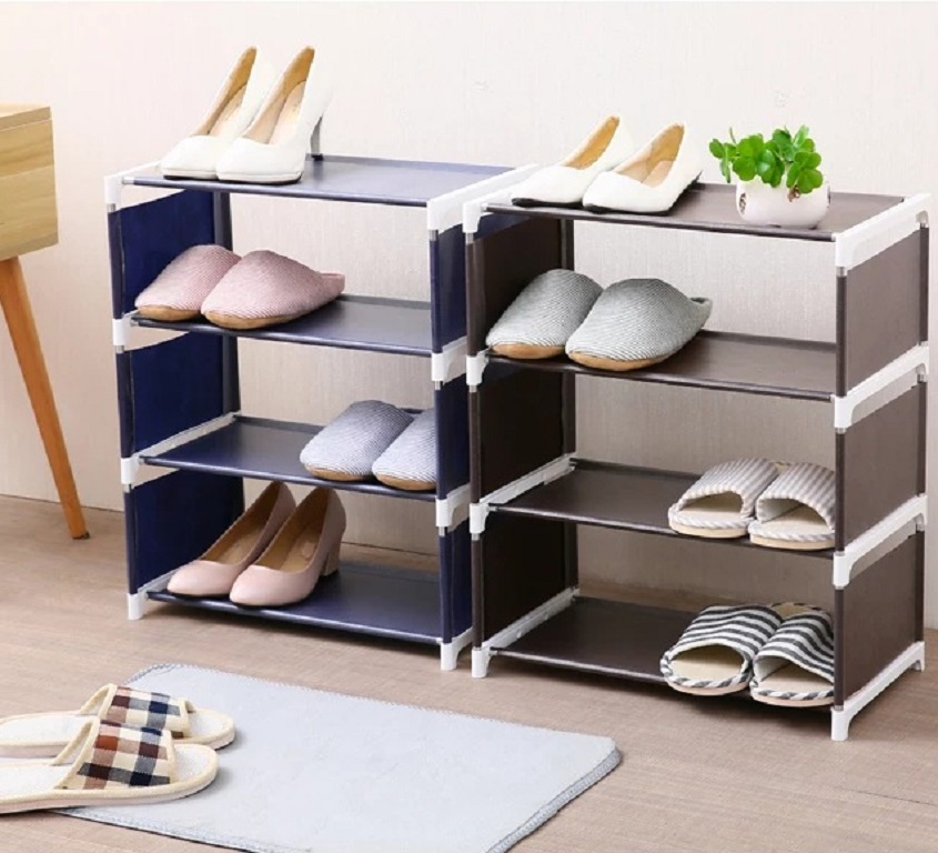 Kệ Để Giày Dép Lắp Ráp Inox 4 Tầng  Nhiều Hình