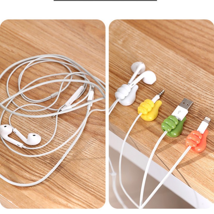 Combo 10 Miếng Dán Tường Hình Bàn Tay Tiện Lợi Dễ Thương Cố Định Dây Sạc Đa Năng