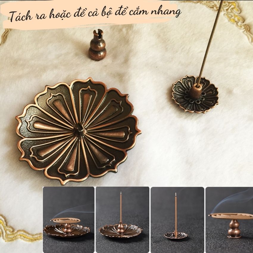 Đế Cắm Nhang Vòng, Đặt Hương Cây Liên Hoa Tam Bảo Đế Cắm Nhang Vòng, Đặt Hương Cây Liên Hoa Tam Bảo