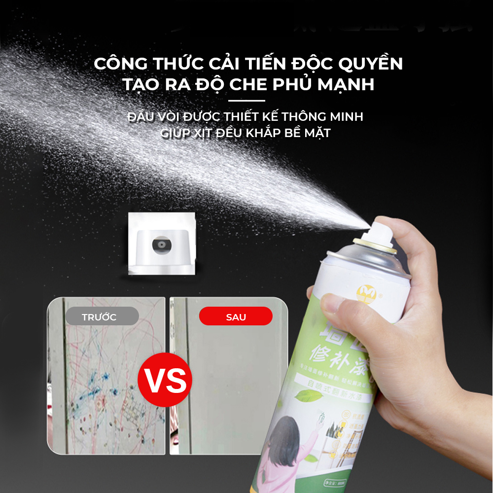 Bình Xịt Sơn Sửa Tường Nhà Cao Cấp 450Ml Bình Xịt Sơn Sửa Tường Nhà Cao Cấp 450Ml