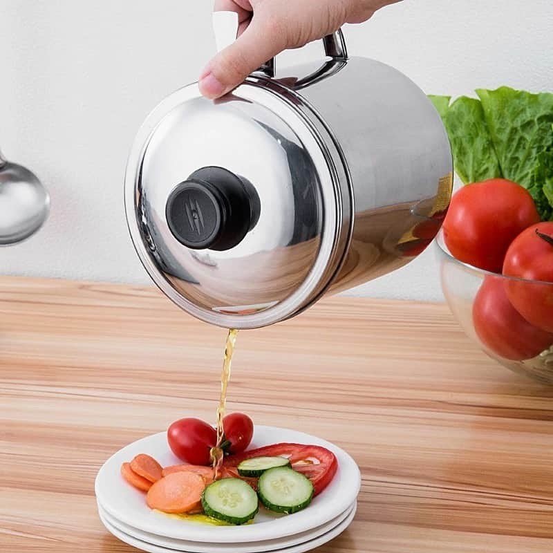 Ca Lọc Cặn Dầu Inox 304 Có Nắp Đậy Tiện Lợi