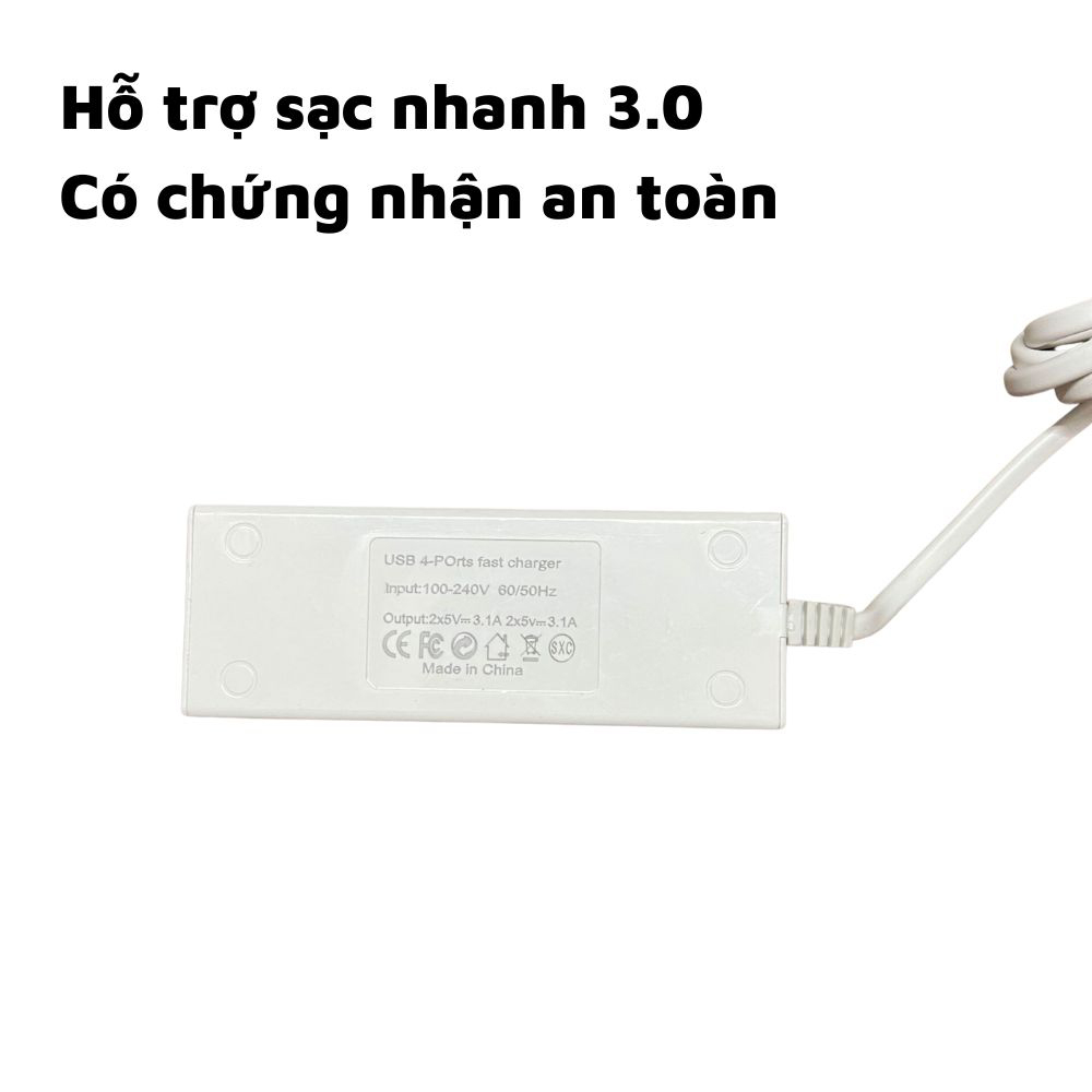 Ổ Cắm Sạc Điện Thoại Tích Hợp Sẵn 2 Cổng Sạc Pd + 2 Cổng Usb Sạc Nhanh