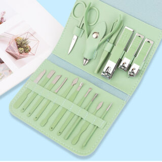 Bộ Bấm Móng Tay Chân 16 Món Cao Cấp Đi Kèm Bao Da Tiện Dụng