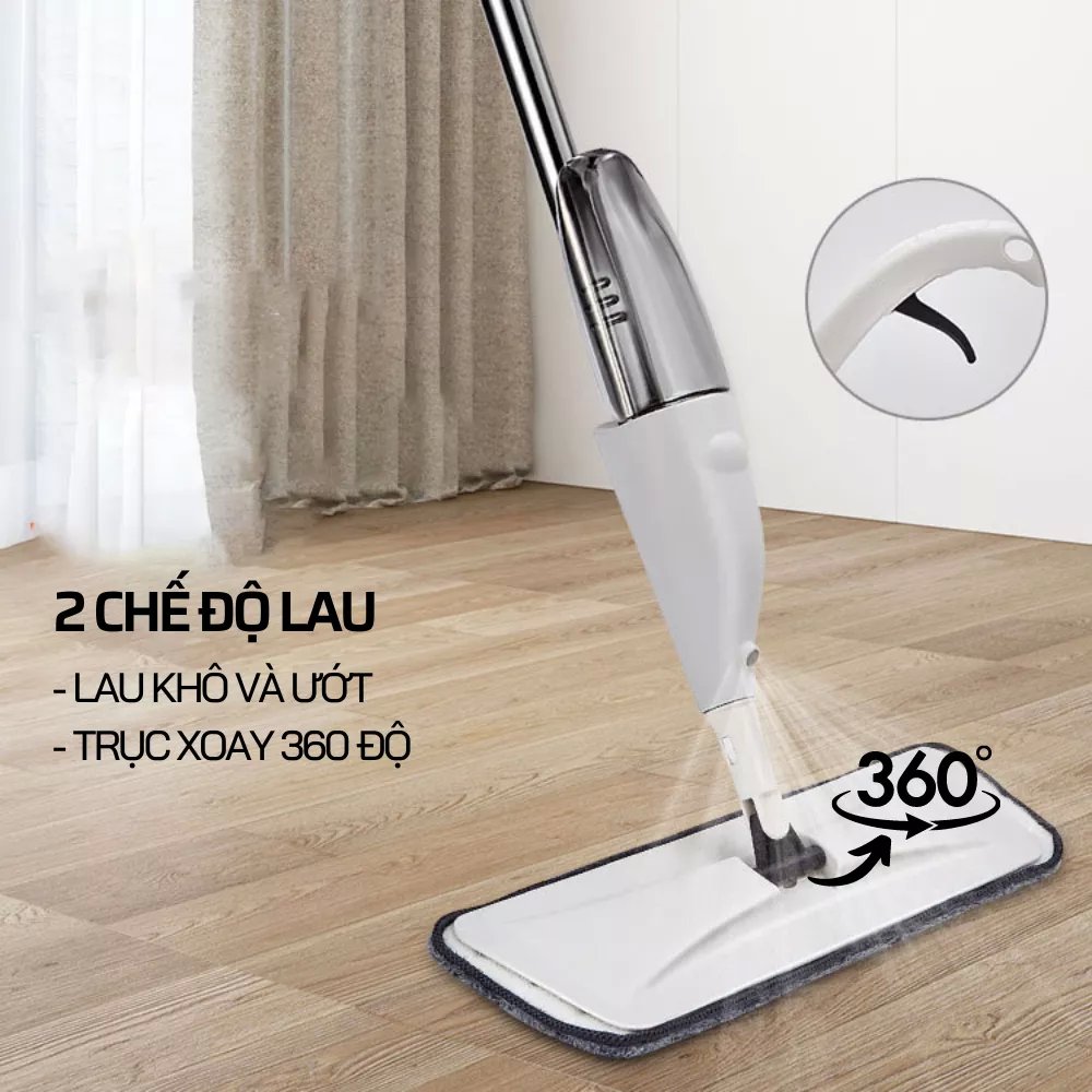 Cây Lau Nhà Thông Minh 360 Phun Sương Có Bình Xịt 3 Trong 1 Cây Lau Nhà Thông Minh 360 Phun Sương Có Bình Xịt 3 Trong 1