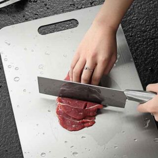 Thớt Inox 304 Kháng Khuẩn Loại Lớn 34x24cm Siêu Bền