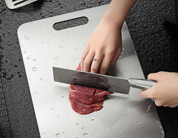 Thớt Inox 304 Kháng Khuẩn Loại Lớn 34x24cm Siêu Bền