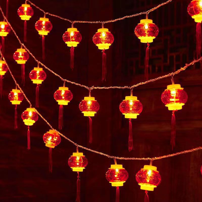 Dây Lồng Đèn Trang Trí 5M 18 Bóng Hình đèn Lồng Trang Trí Dịp Lễ, Tết