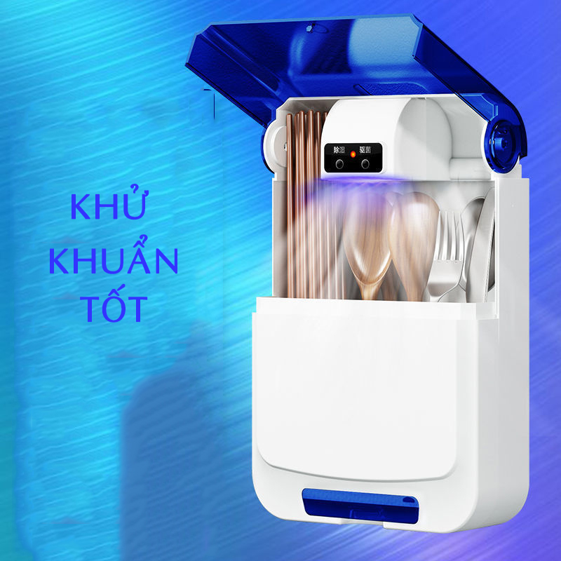 Hộp Khử Khuẩn Muỗng Đũa Treo Tường Nguồn Usb