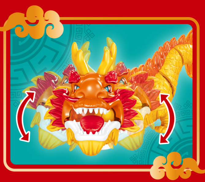Đồ Chơi Rồng Dùng Pin Di Chuyển Có Đèn Và Âm Thanh Cho Bé