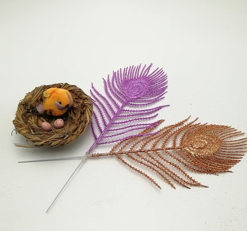 Nhánh Lông Công Kim Tuyến Nhiều Màu Sắc Trang Trí Tết