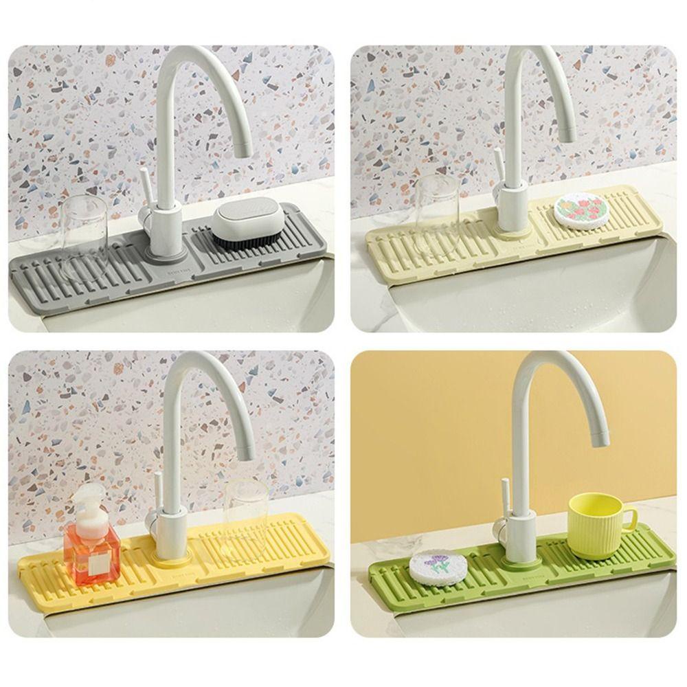 Thảm Silicone Gắn Vòi Nước Bồn Rửa Chén Chống Văng Nước