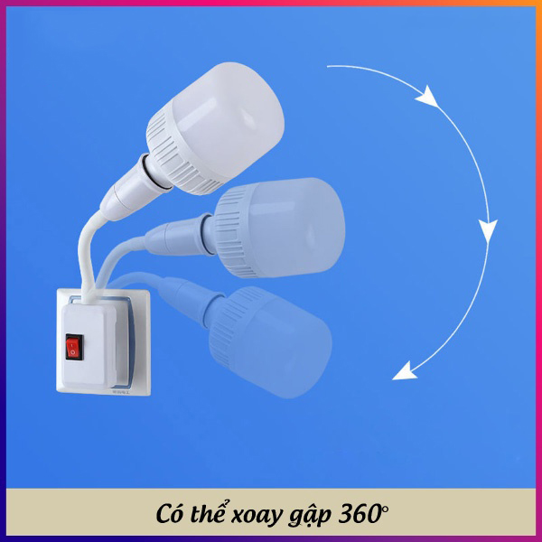Đui Đèn Uốn Dẻo 360 Độ Có Công Tắc Tiện Lợi Đui Đèn Uốn Dẻo 360 Độ Có Công Tắc Tiện Lợi