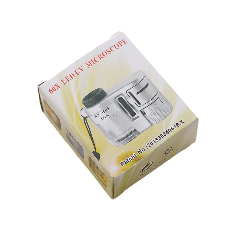 Kính Hiển Vi Cầm Tay Bỏ Túi Có Đèn Led Phóng Đại 60X