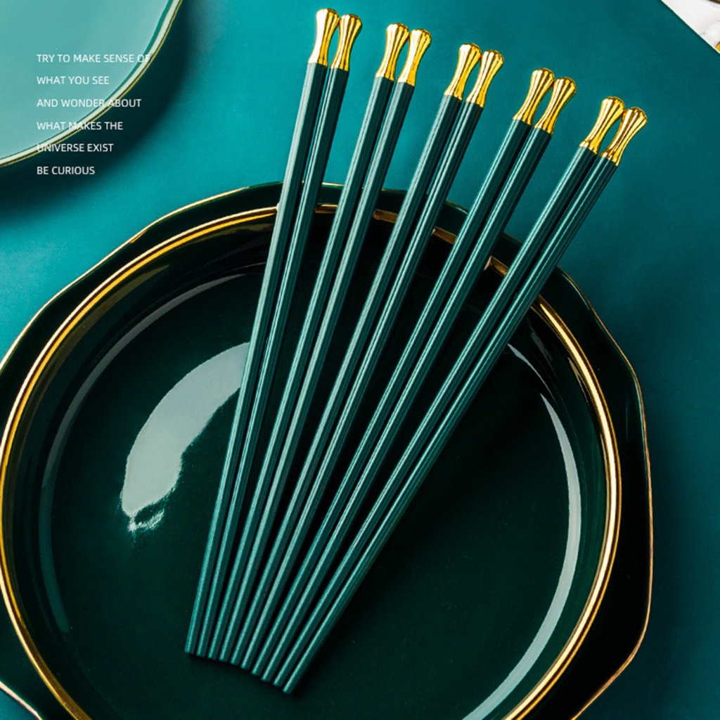 Bộ 5 Đôi Đũa Hợp Kim Chống Trượt Cao Cấp Tiện Lợi Bộ 5 Đôi Đũa Hợp Kim Chống Trượt Cao Cấp Tiện Lợi