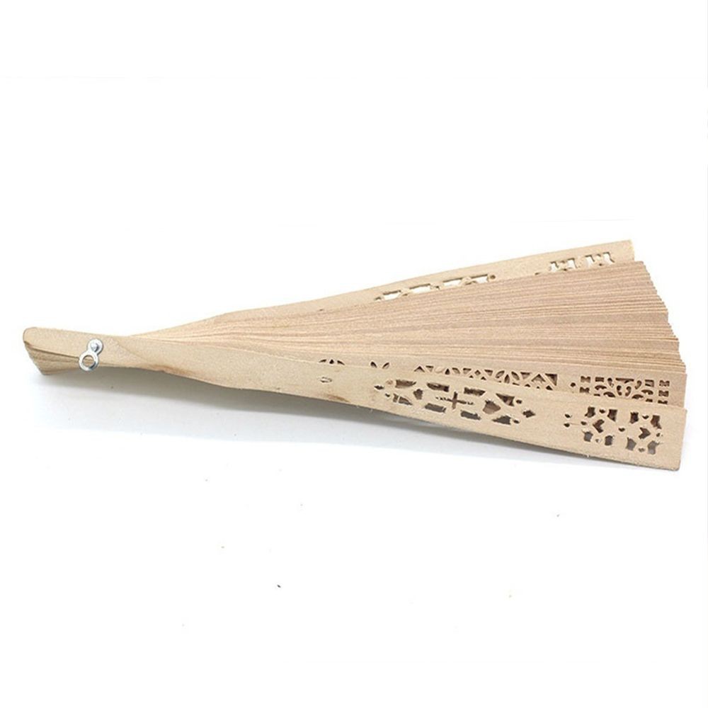 Quạt Xếp Nan Bằng Gỗ Diêu Bền đẹp Dùng Decor, Trang Trí