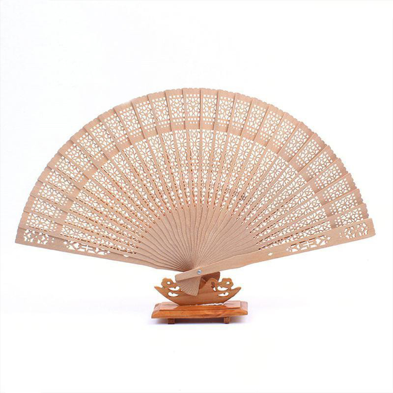 Quạt Xếp Nan Bằng Gỗ Diêu Bền đẹp Dùng Decor, Trang Trí