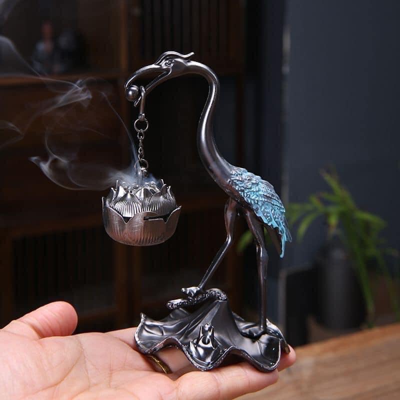 Dụng Cụ Đựng, Đốt Trầm Hương Hình Hồng Hạc Dụng Cụ Đựng, Đốt Trầm Hương Hình Hồng Hạc