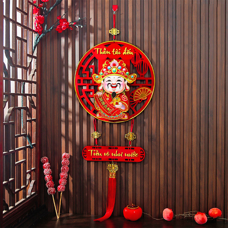 Dâyi Treo Kèm Hoa Trang Trí Thần Tài Lắc Lư Cầu May Mắn, Tài Lộc Kèm Pin Và Móc Treo Dâyi Treo Kèm Hoa Trang Trí Thần Tài Lắc Lư Cầu May Mắn, Tài Lộc Kèm Pin Và Móc Treo