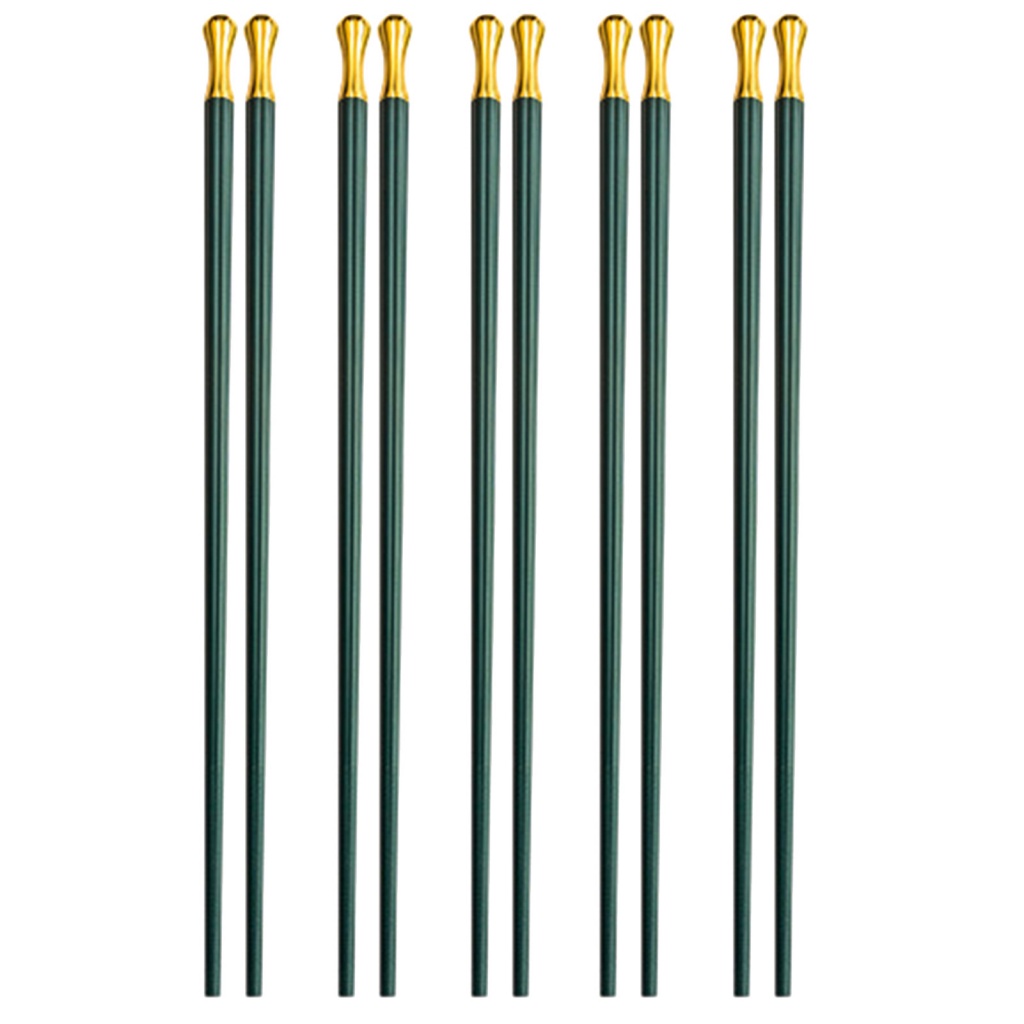 Bộ 5 Đôi Đũa Hợp Kim Chống Trượt Cao Cấp Tiện Lợi Bộ 5 Đôi Đũa Hợp Kim Chống Trượt Cao Cấp Tiện Lợi